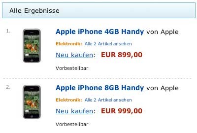 IPhone bei Amazon Deutschland